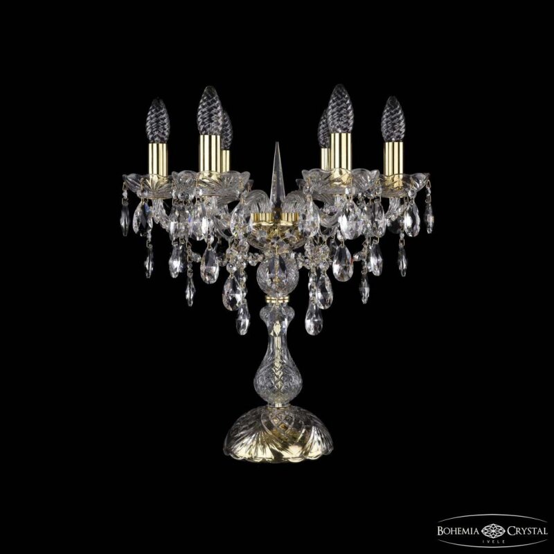 Настольная лампа декоративная Bohemia Ivele Crystal 1415 1415L/6/141-47 G