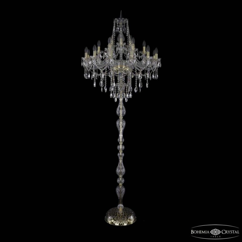 Торшер Bohemia Ivele Crystal 1415 1415T1/12+6+3/300-225 G
