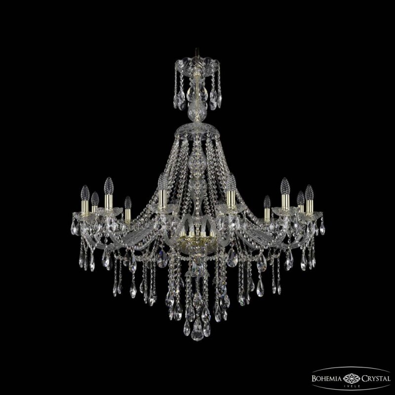 Подвесная люстра Bohemia Ivele Crystal 1415 1415/12/360/XL-113 G