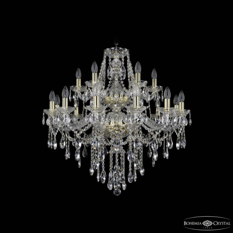 Подвесная люстра Bohemia Ivele Crystal 1415 1415/12+6/300/2d G