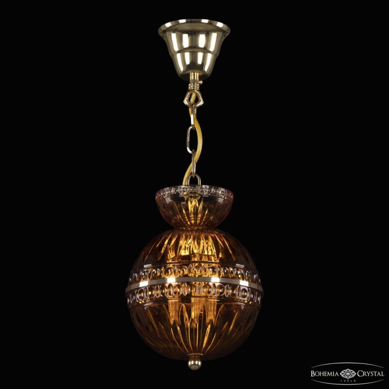 Подвесная люстра Bohemia Ivele Crystal 5480 5480/17 G Amber/M-1G