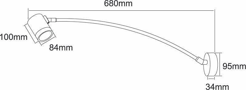Подсветка для зеркала Deko-Light Mobby II 12 Вт 600 мм 688008