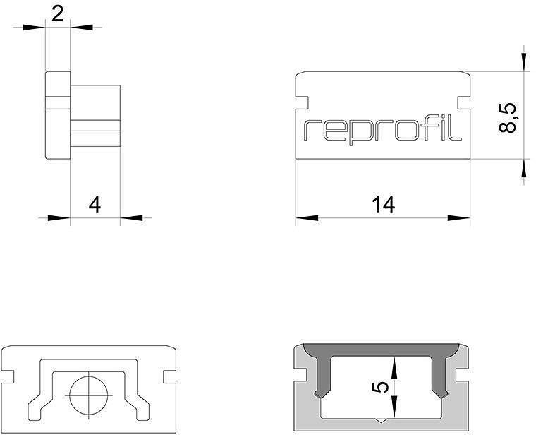 Набор из 10 заглушек для профиля Deko-Light P-AU-01-08 978000
