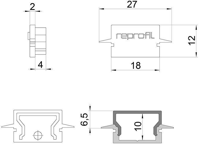 Набор из 10 заглушек для профиля Deko-Light H-ET-01-12 979052
