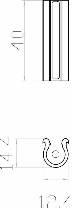 Крепление для треков-ремней Denkirs BELTY BASE TR5536-BK