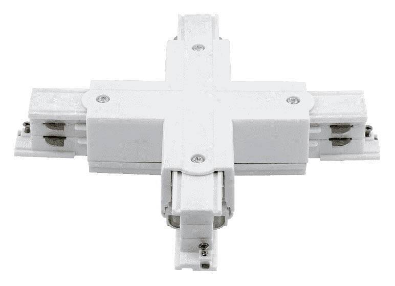 Соединитель X-образный для треков DesignLed Трехфазные треки и аксессуары CN-3F-X-WH