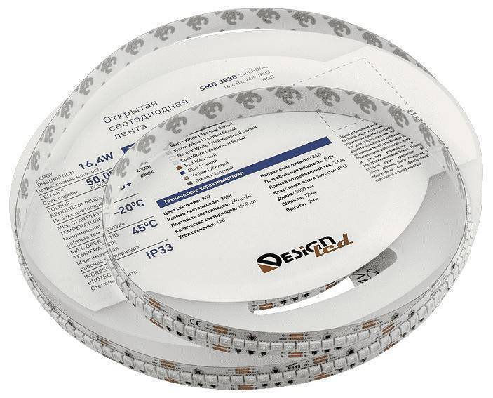 Лента светодиодная DesignLed DSG8A240 DSG8A240-24-RGB-33