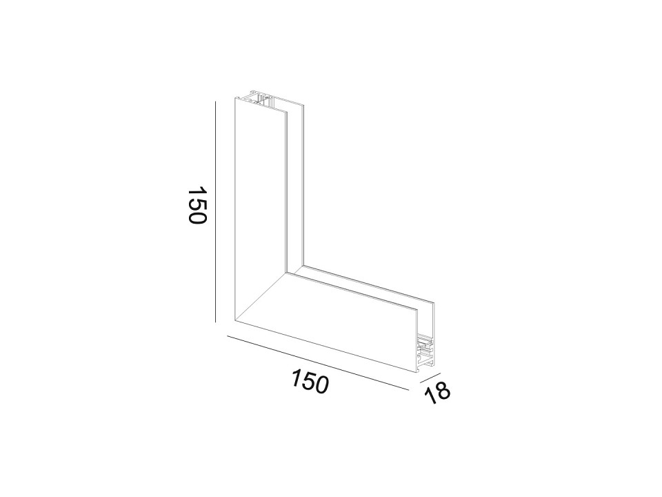 Соединитель угловой внутренний для треков DesignLed SY mini 00-00006150