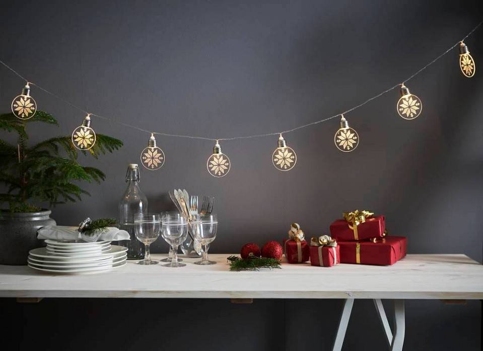 Гирлянда Нить Eglo Ornament 10LED на батарейках 411112