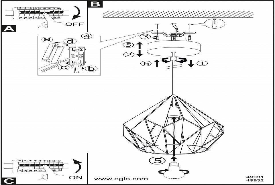 Подвесной светильник Eglo Carlton 1 49931