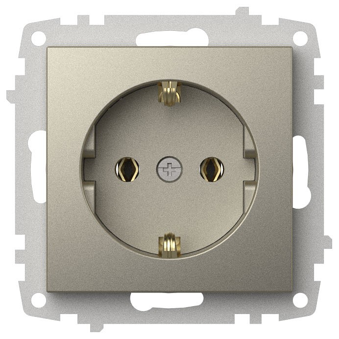 Розетка с заземлением, без рамки Elbi Eleсtriс Zena Vega 609-011400-217