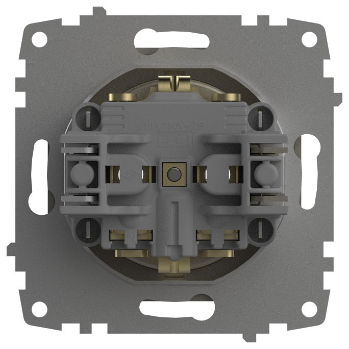 Розетка с заземлением, без рамки Elbi Eleсtriс Zena Vega 609-011400-217