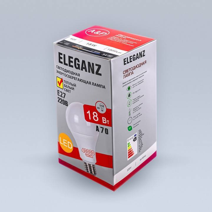 Лампа светодиодная Eleganz  E27 18Вт 3000K 1398