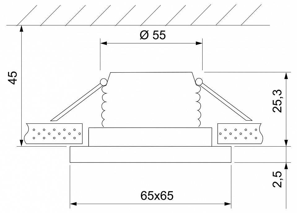 Встраиваемый светильник Elektrostandard 15273/LED белый/хром a056032
