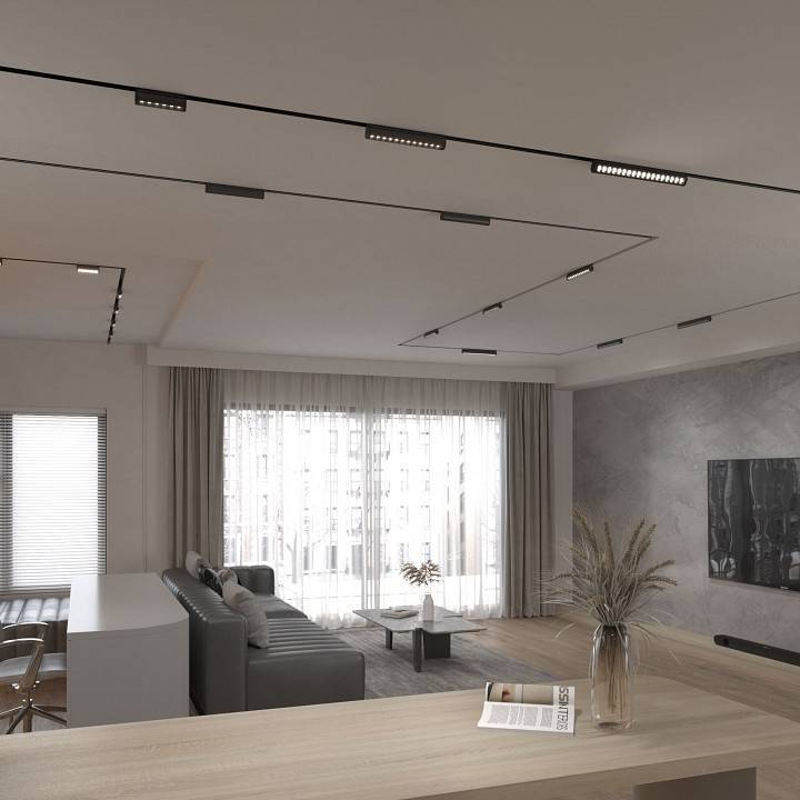 Накладной светильник Elektrostandard Slim Magnetic 12 Вт 3000 К черный a062998