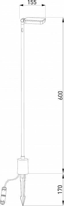 Наземный низкий светильник Elektrostandard Joli Joli (35182/S) черный