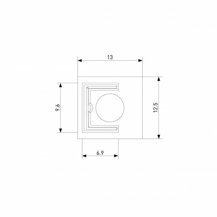 Заглушка для профиля с отверстием Elektrostandard ZLL ZLL-2-ALP024