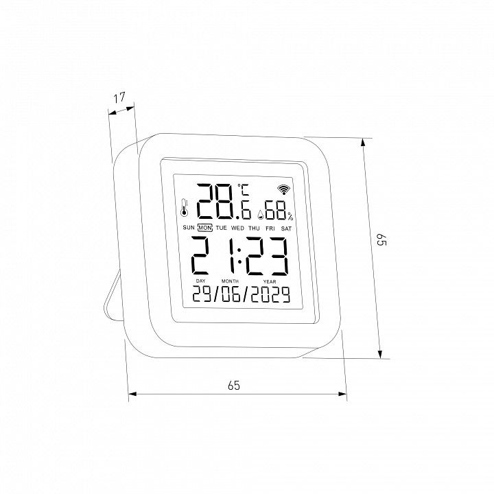 Датчик температуры и влажности Elektrostandard  76270/01
