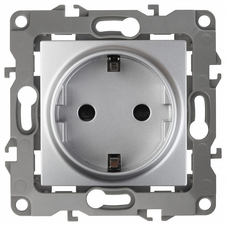 Розетка с заземлением, без рамки Эра Эра 12 12-2101-03