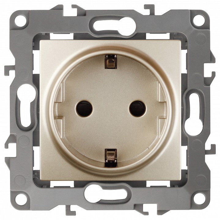Розетка с заземлением, без рамки Эра Эра 12 12-2101-04