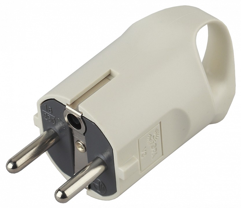 Вилка прямая с заземлением Эра  V3