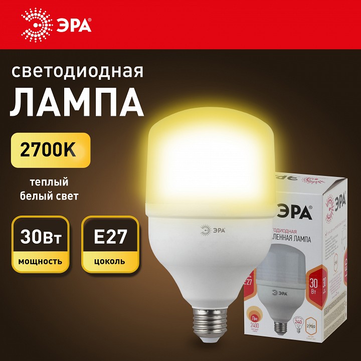 Лампа светодиодная Эра Стандарт LED POWER T100-30W-2700-E27