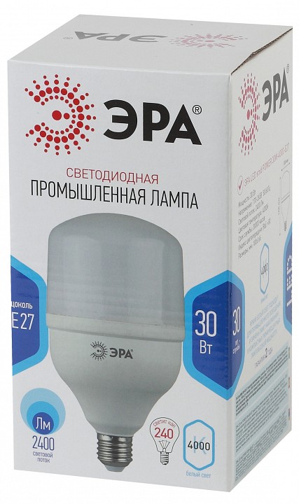 Лампа светодиодная ЭРА Стандарт E27 30 Вт 4000 К LED-POWER-T100-30W-4000-E27