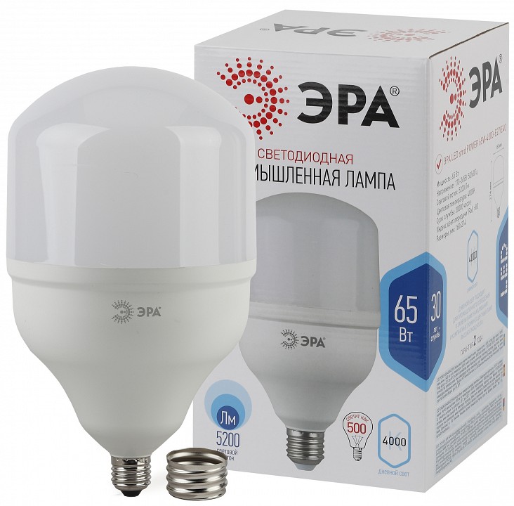 Лампа светодиодная Эра Стандарт LED POWER T160-65W-4000-E27/E40