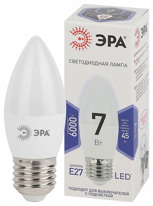 Лампа светодиодная Эра Стандарт LED B35-7W-860-E27