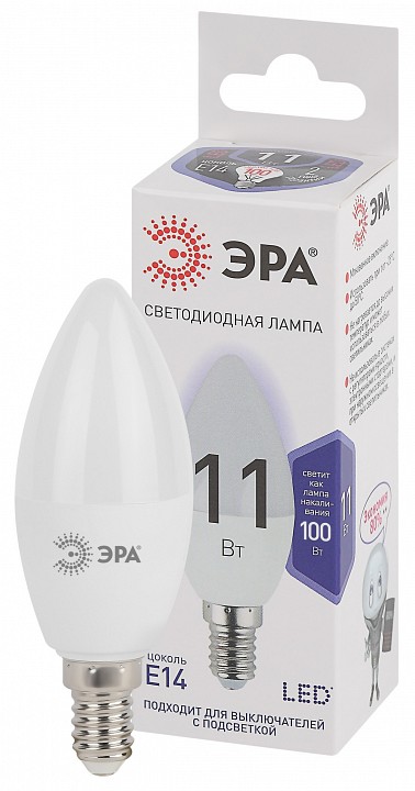 Лампа светодиодная Эра Стандарт LED B35-11W-860-E14