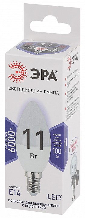 Лампа светодиодная Эра Стандарт LED B35-11W-860-E14
