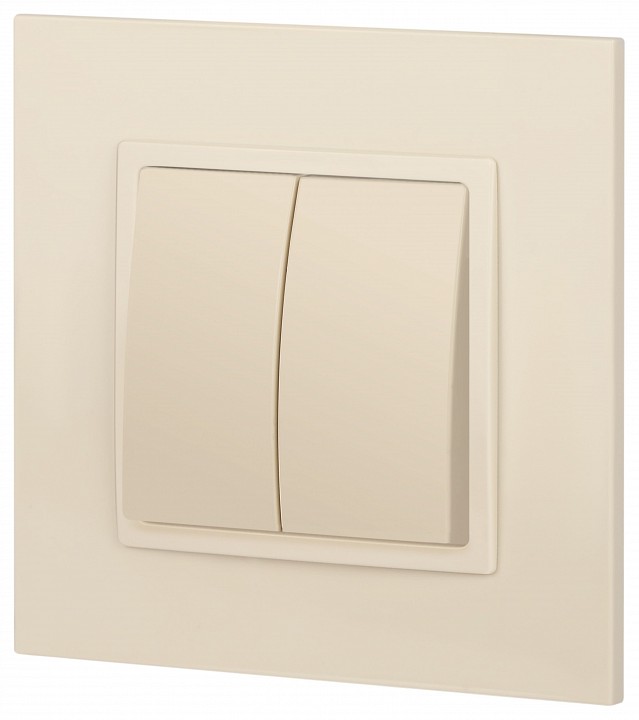 Выключатель двухклавишный без рамки Эра Эра Elegance 14-1104-02
