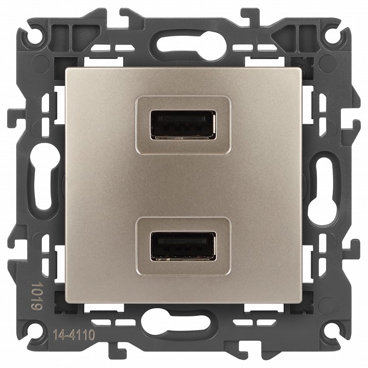 Розетка 2хUSB type A без рамки Эра Эра Elegance 14-4110-04