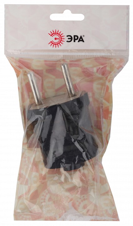 Вилка прямая без заземления Эра  Vx1-B