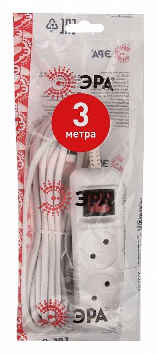 Сетевой фильтр Эра U-2s-3m-2x1 Б0044047