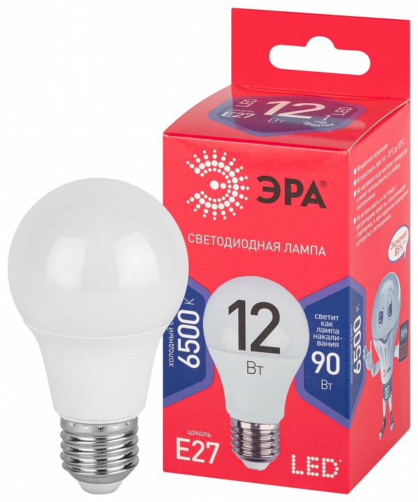 Лампа светодиодная Эра  LED A60-12W-865-E27 R