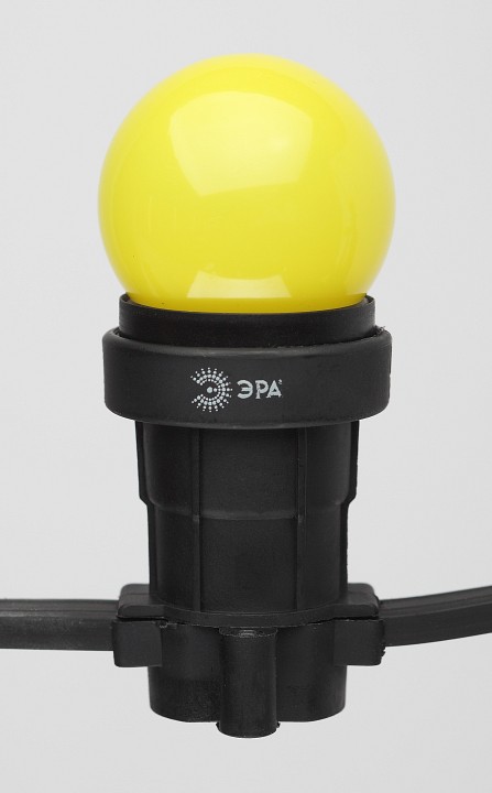 Лампа светодиодная ЭРА E27 желтая ERAYL45-E27