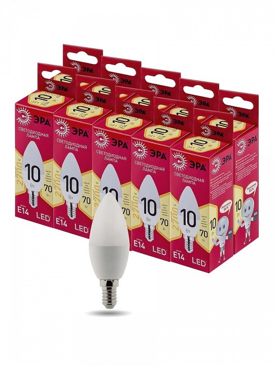 Лампа светодиодная Эра  LED B35-10W-827-E14 R