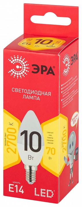 Лампа светодиодная Эра  LED B35-10W-827-E14 R