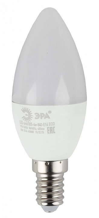 Лампа светодиодная Эра  LED B35-6W-840-E14 R