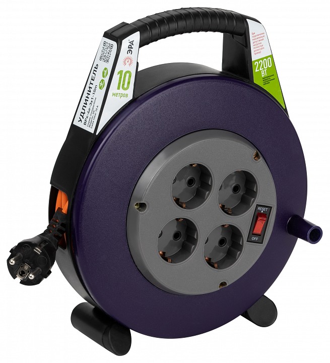 Удлинитель с выключателем Эра  BPx-4e-3x1-10m