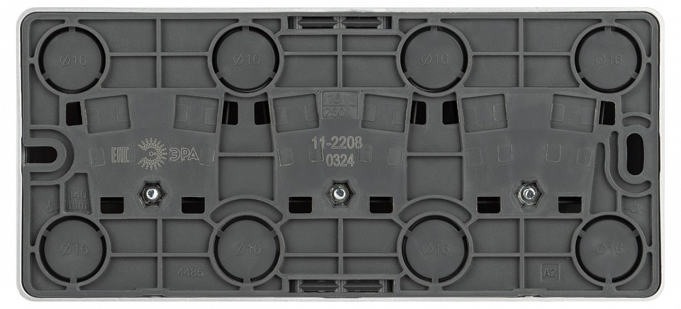 Розетка тройная с заземлением и со шторками Эра Эра Эксперт 11-2208-03