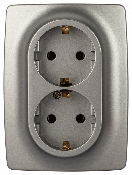 Розетка двойная без заземления Эра Эра 12 12-2106-16