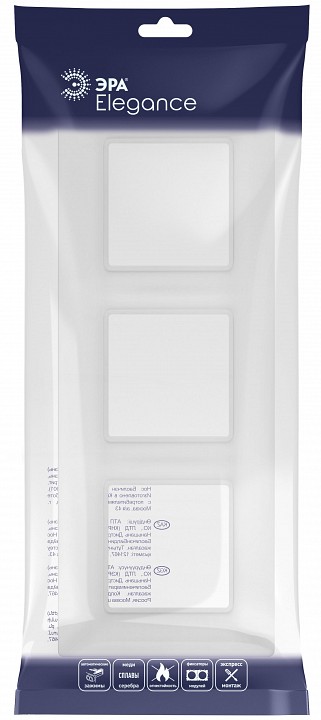 Рамка на 3 поста Эра Эра Elegance 14-5003-01М