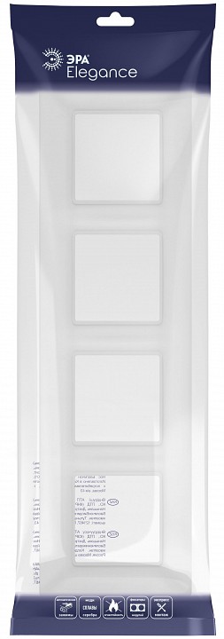 Рамка на 4 поста Эра Эра Elegance 14-5004-01М