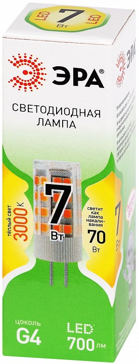 Лампа светодиодная Эра Green Line LED G4-JC-7W-830-12V GL