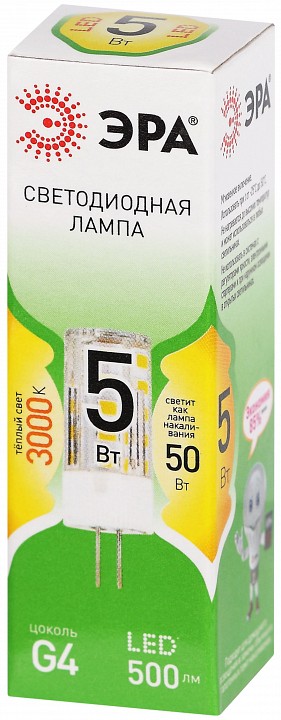 Лампа светодиодная Эра Green Line LED G4-JC-5W-830-12V GL