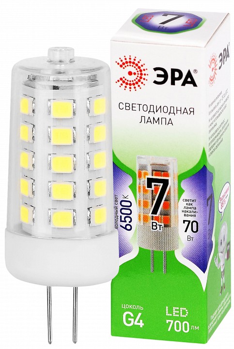 Лампа светодиодная Эра Green Line LED G4-JC-7W-865-12V GL