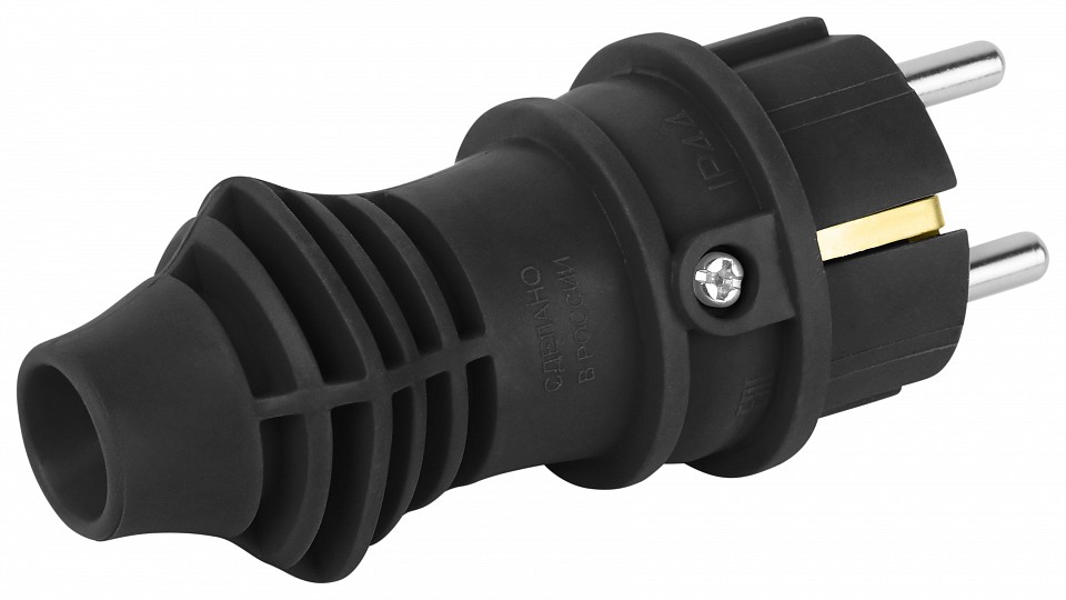 Вилка прямая ЭРА с заземлением IP44 VX13-B-IP44