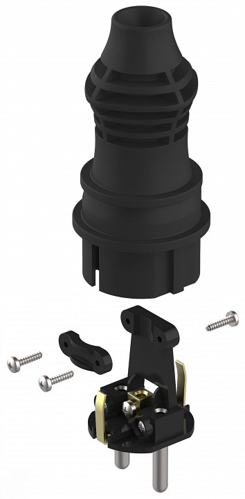 Вилка прямая ЭРА с заземлением IP44 VX13-B-IP44